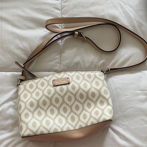 Kate Spade Beige and Cream Crossbody Purse Bag